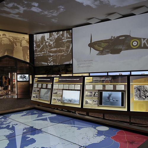 Interactive displays at the Battle of Britain Memorial