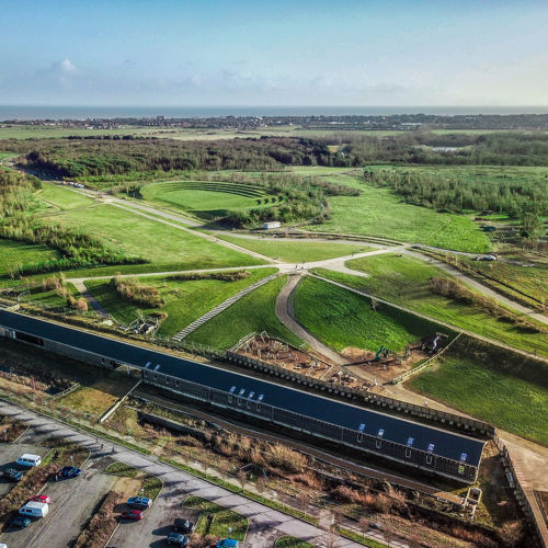 Aerial view of Betteshanger Park