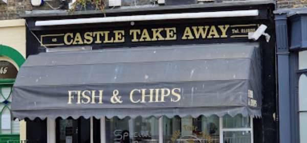 Exterior of Castle Take Away Fish & Chip shop