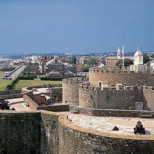 Deal Castle, overlooking the beach and sea