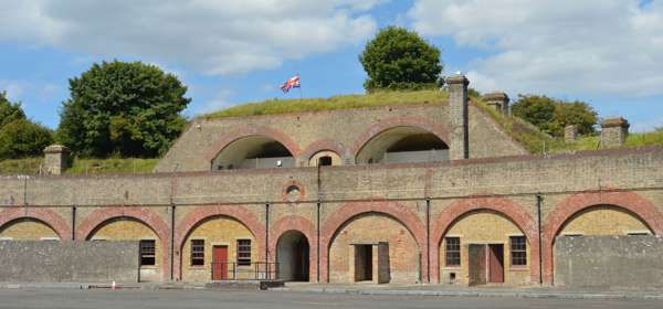 The casemates and parade ground at Fort Burgoyne