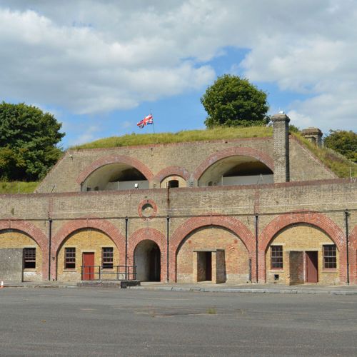 The casemates and parade ground at Fort Burgoyne