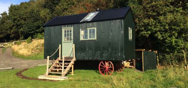 Shepherds Hut in rural setting