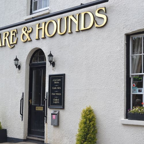 Front entrance to the Hare and Hounds