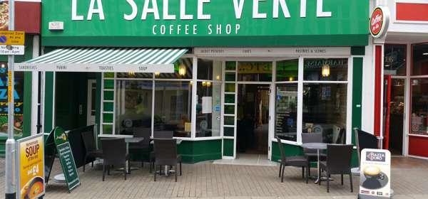 Exterior of La Salle Verte with tables and chaird