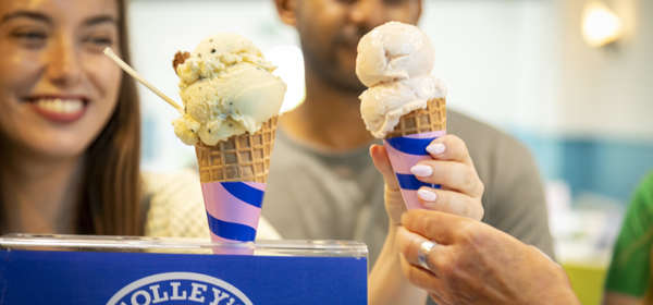 Ice cream cones at Solley's Ice Cream Parlour and Cafe