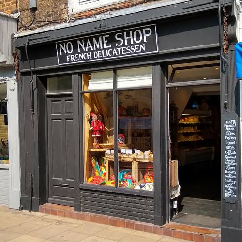 Exterior view, No Name Shop, French Delicatessen, Deal