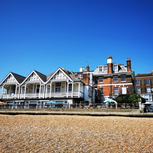 Exterior of the Boathouse bar and terrace at The Royal Hotel