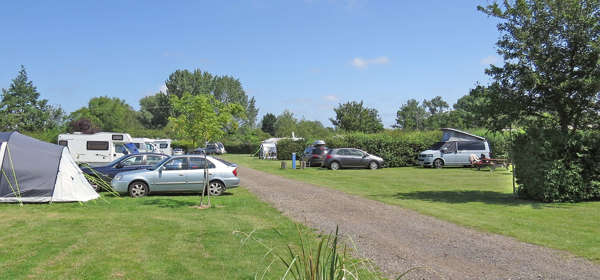 Caravans, tents and camper vans at Sandwich Leisure Holiday Park