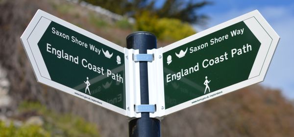 Saxon Shore Way sign-St Margaret's -Dover-White Cliffs Country-Kent