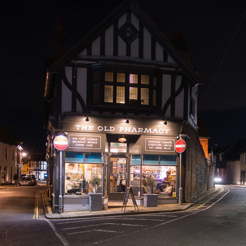 The Old Pharmacy Bar, exterior view, Sandwich, Kent