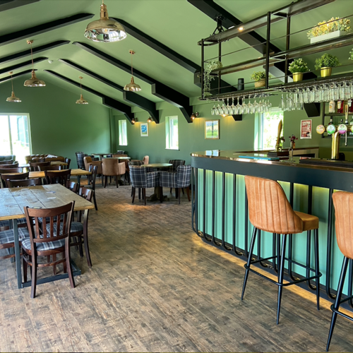 Bar area and seating at The Pub at Solley's Ice Cream Parlour